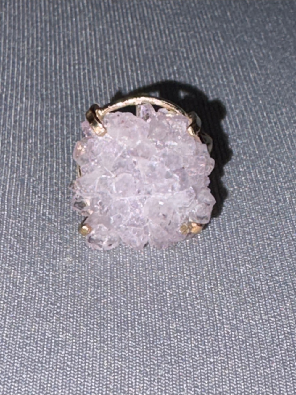 Amethyst Stalactite End Druzy Cluster Ring - Women Jewelry